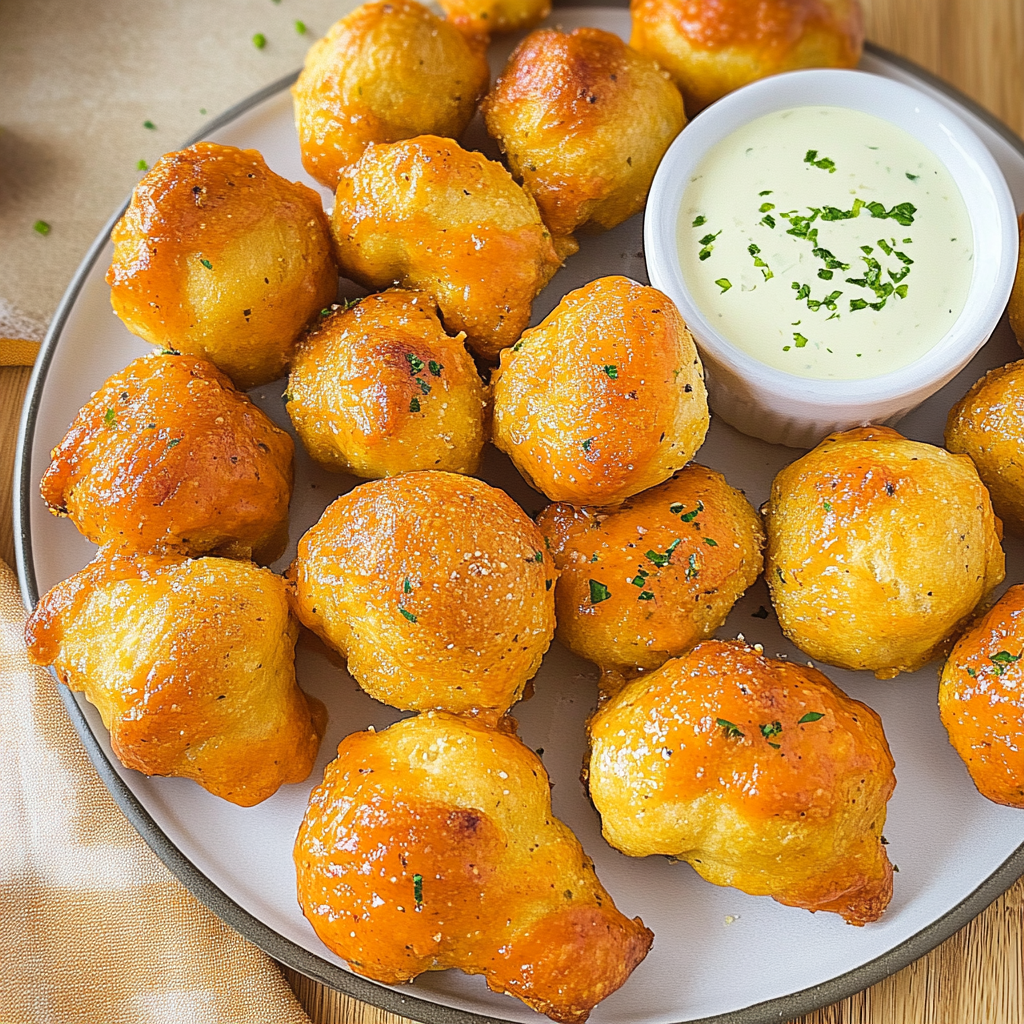 Recipe preparation for Buffalo Chicken Bombs