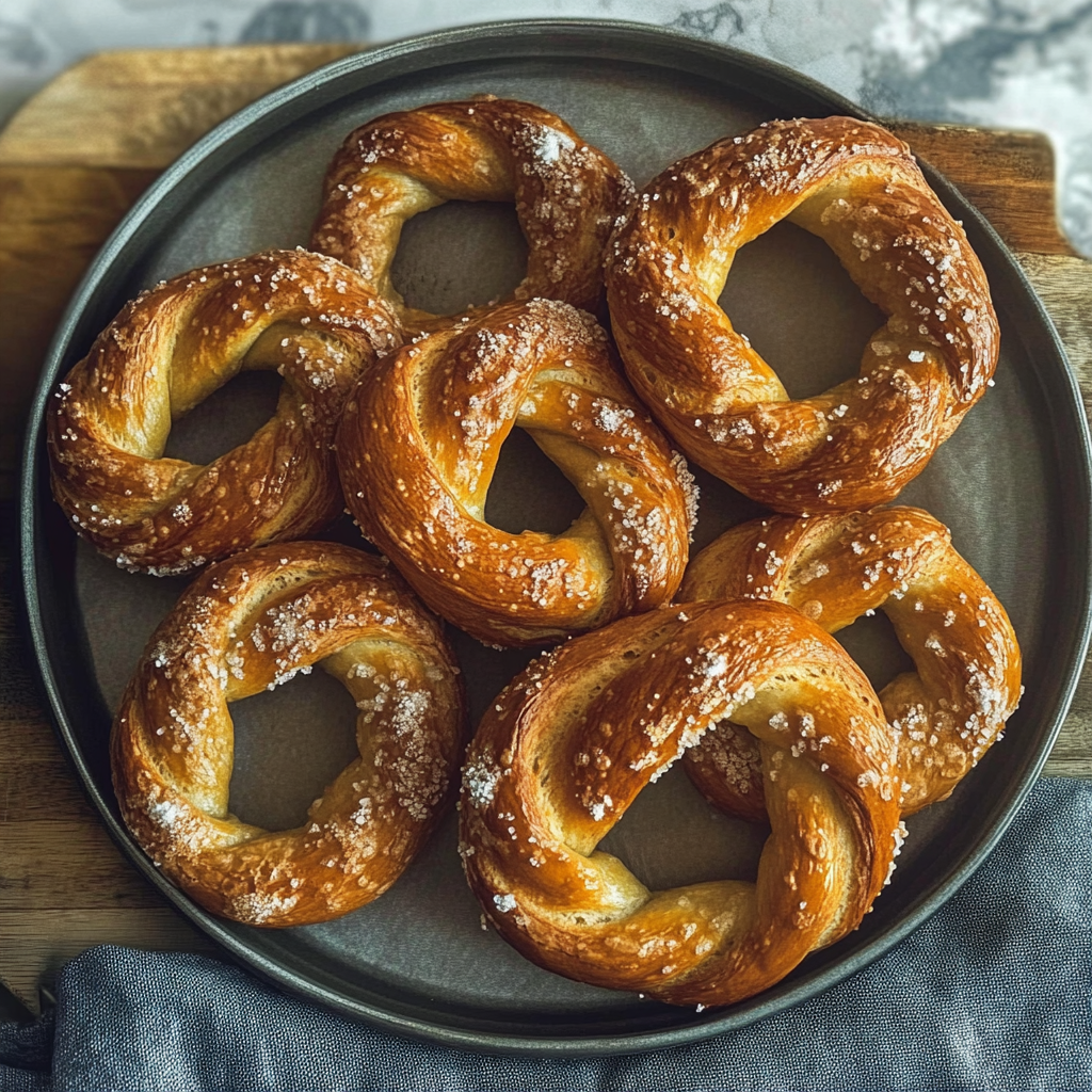 Recipe preparation for Homemade Pretzels