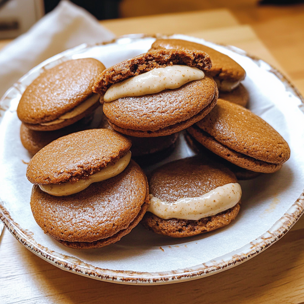 Recipe preparation for Gingerbread Whoopie Pies