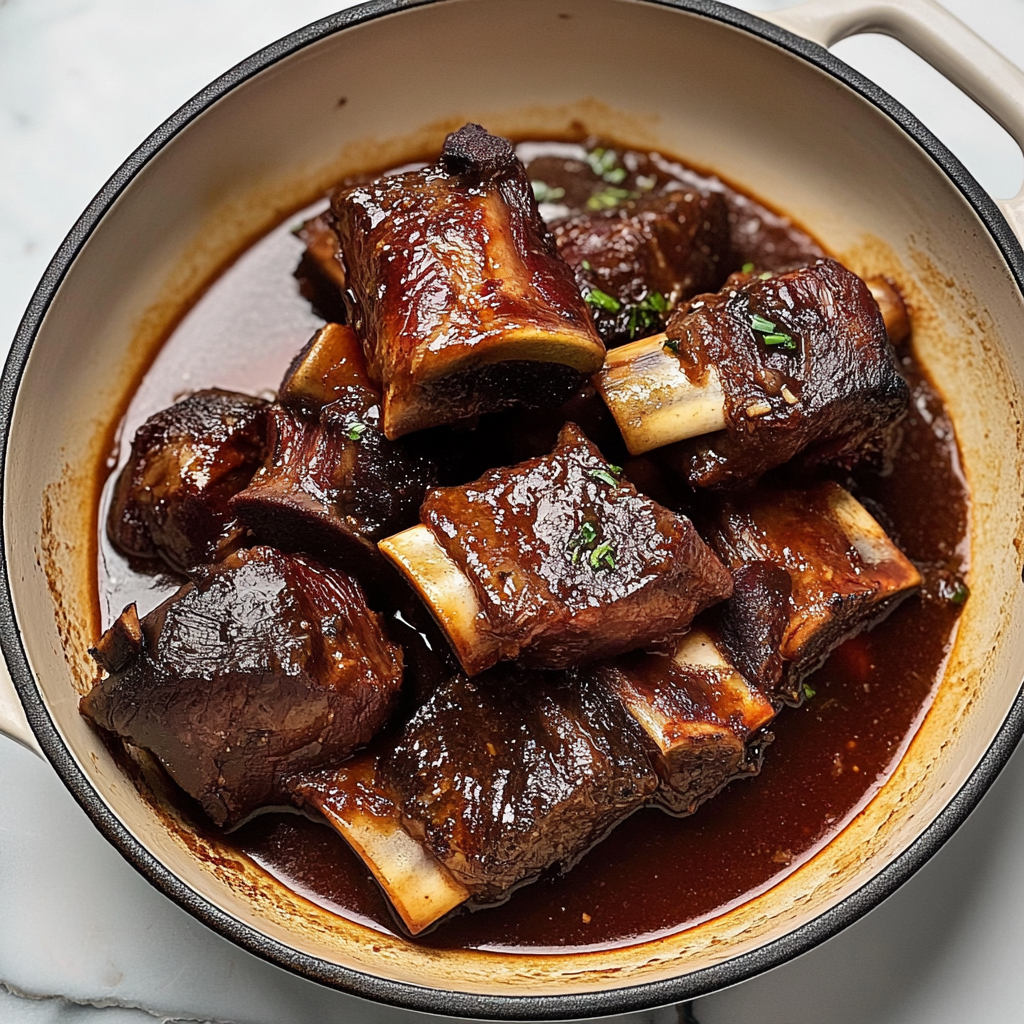 Recipe preparation for Easy Beef Short Ribs in a Crock Pot