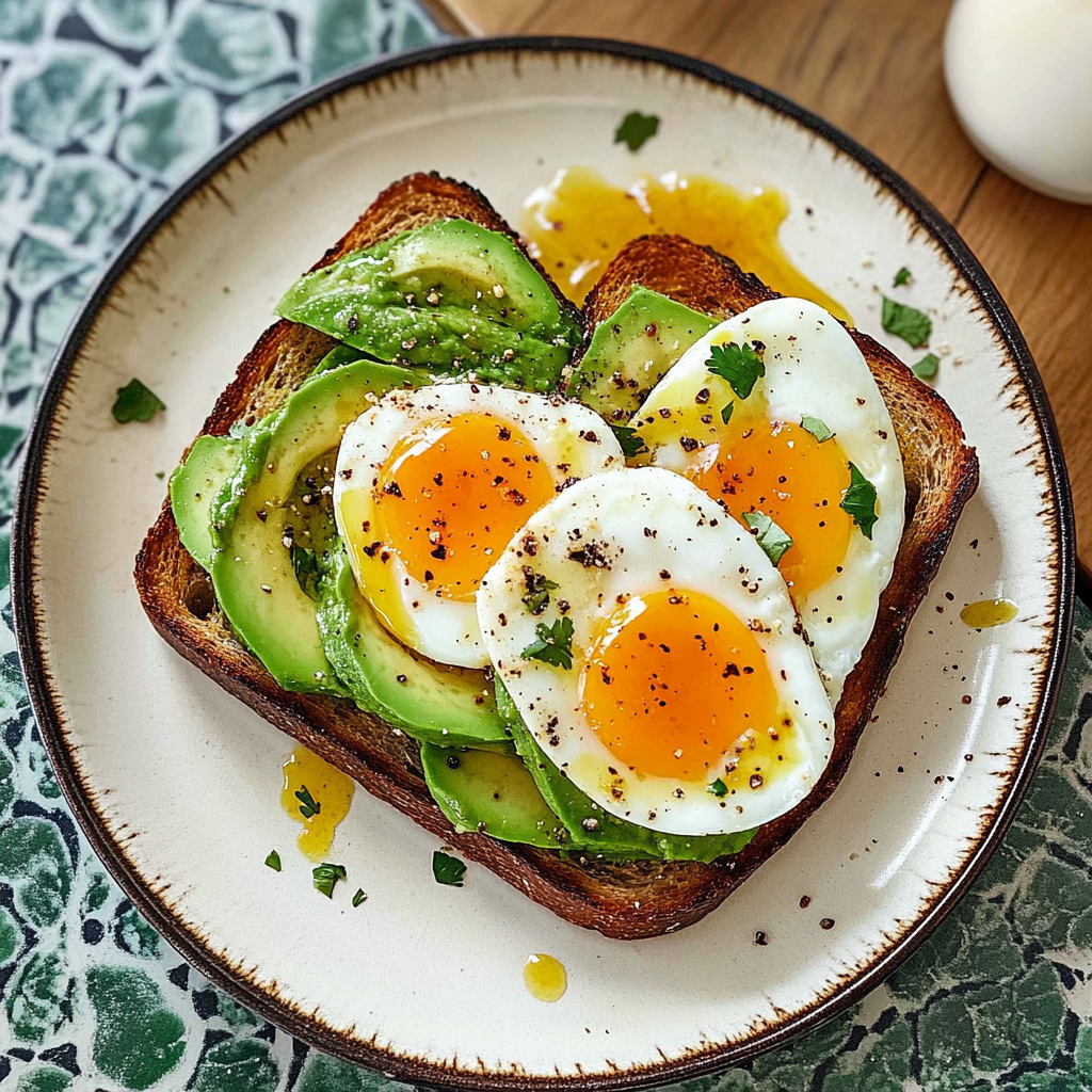 Recipe preparation for Avocado Egg Toast