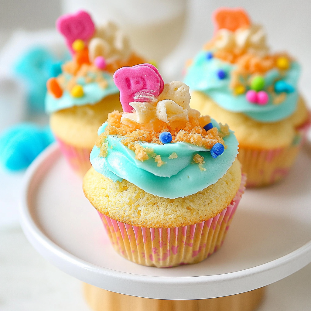 Recipe preparation for Beach Themed Cupcakes