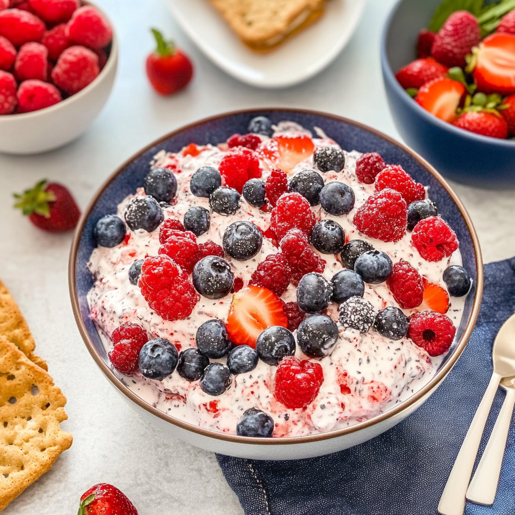 Recipe preparation for Very Berry Fluff Salad