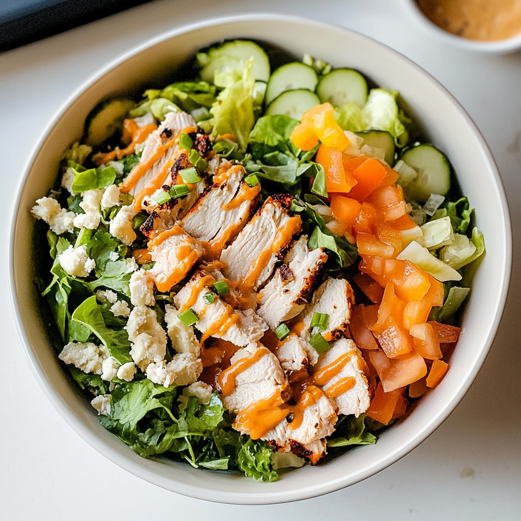 Recipe preparation for Delicious Buffalo Chicken Salad