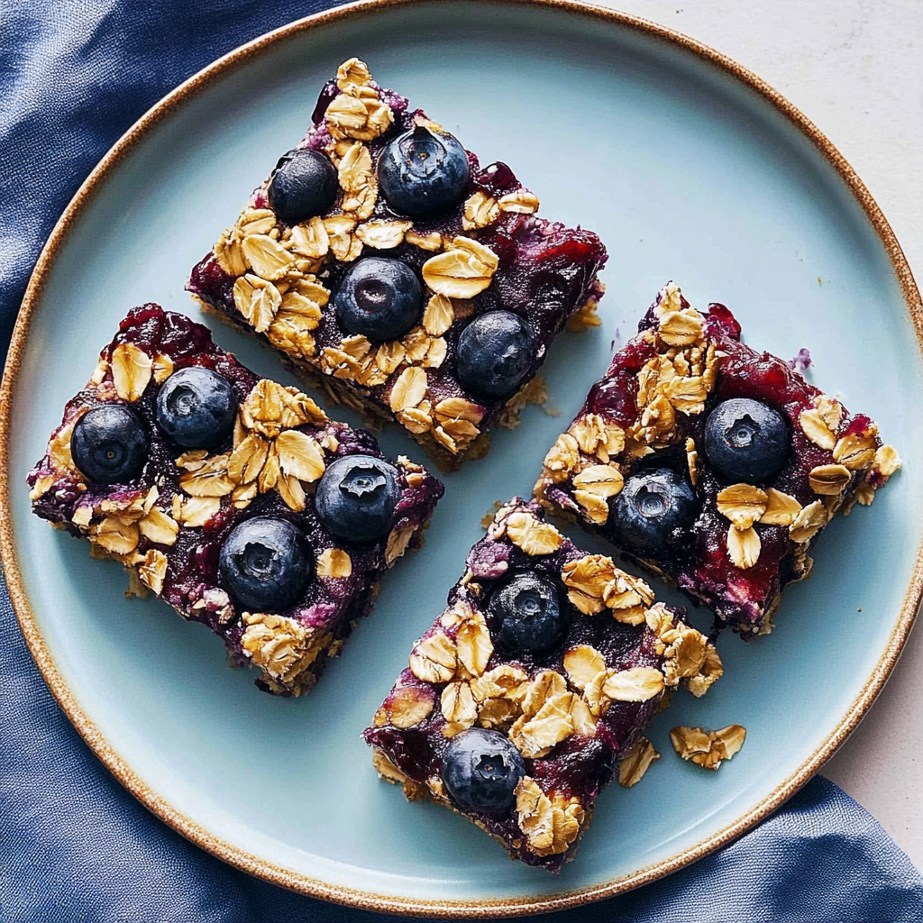 Recipe preparation for Blueberry Oatmeal Bars