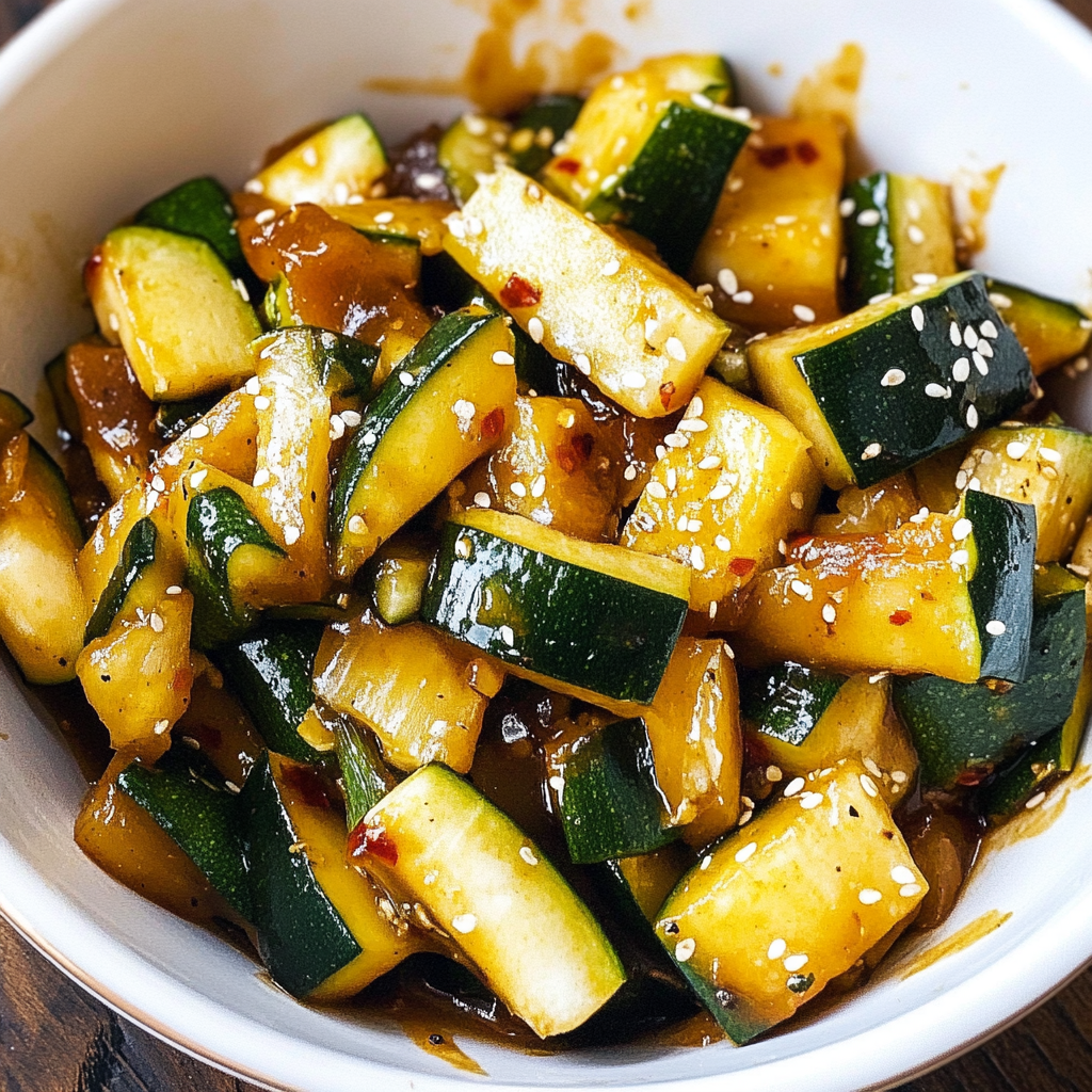 Recipe preparation for Hibachi Zucchini
