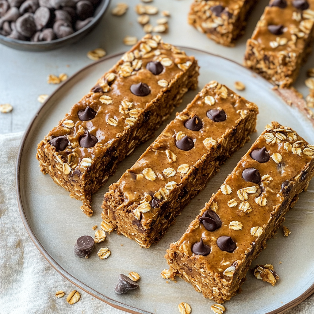 Recipe preparation for Healthy Peanut Butter Oatmeal Protein Bars
