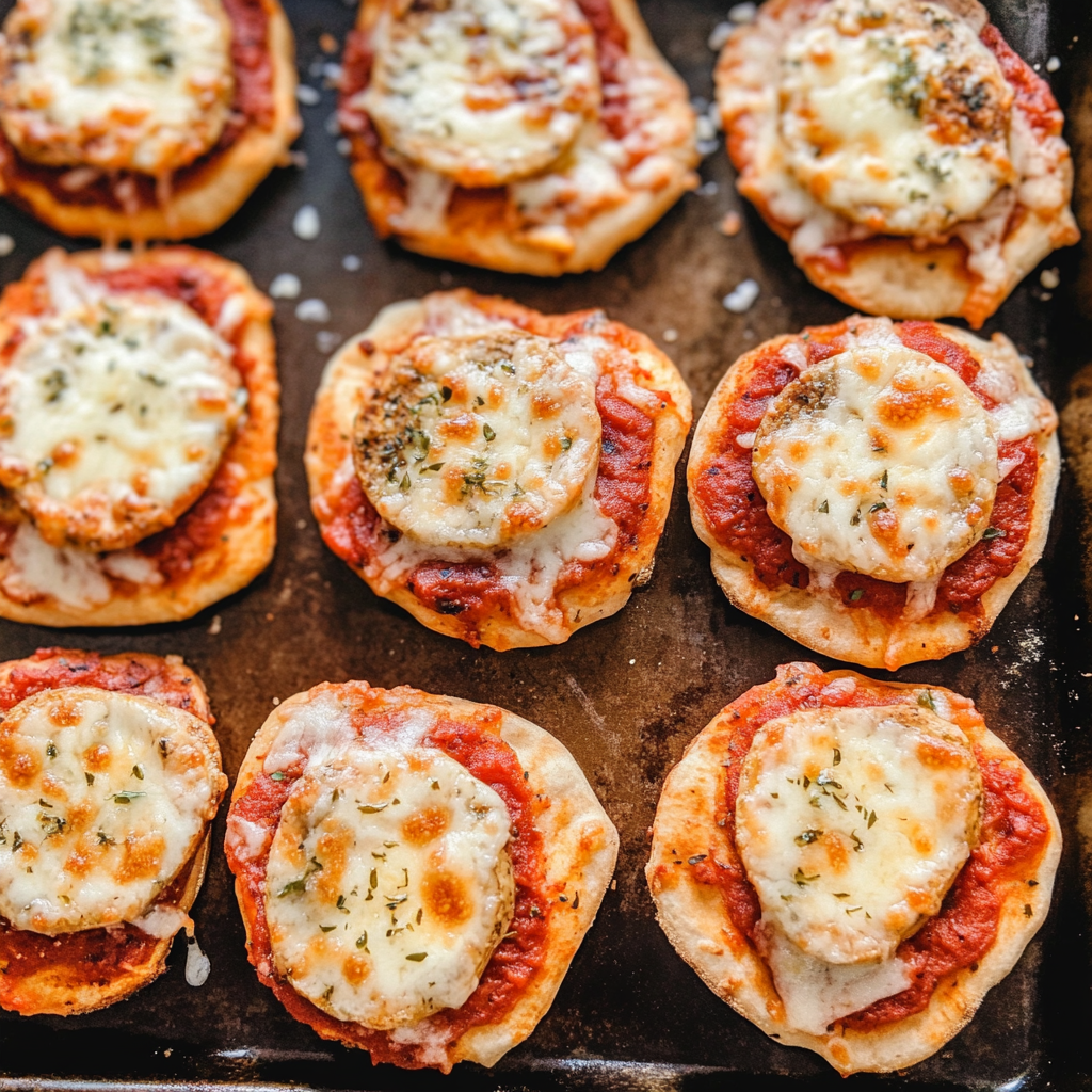 Recipe preparation for homemade pizza bagel bites