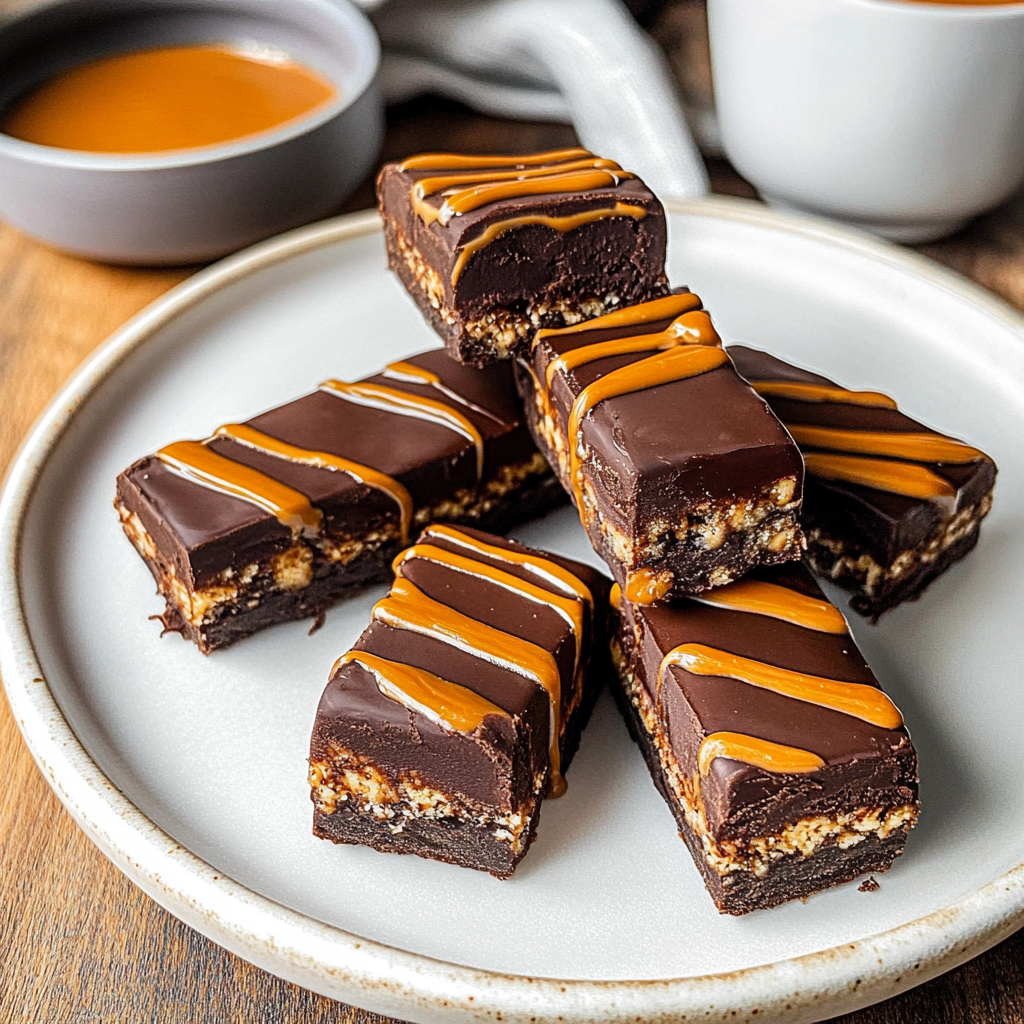 Recipe preparation for Vegan Chocolate Salted Caramel Protein Bars