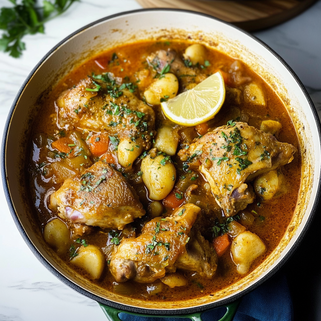 Recipe preparation for Moroccan Chicken Stew