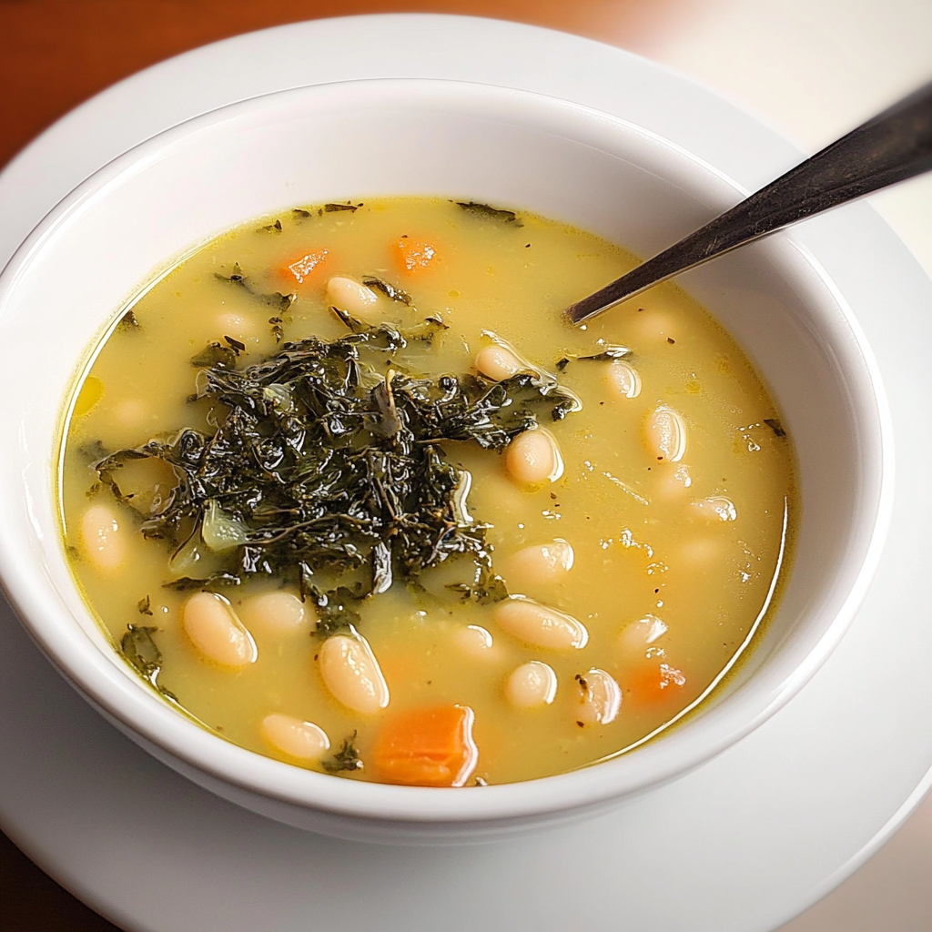 Recipe preparation for Tuscan White Bean Soup