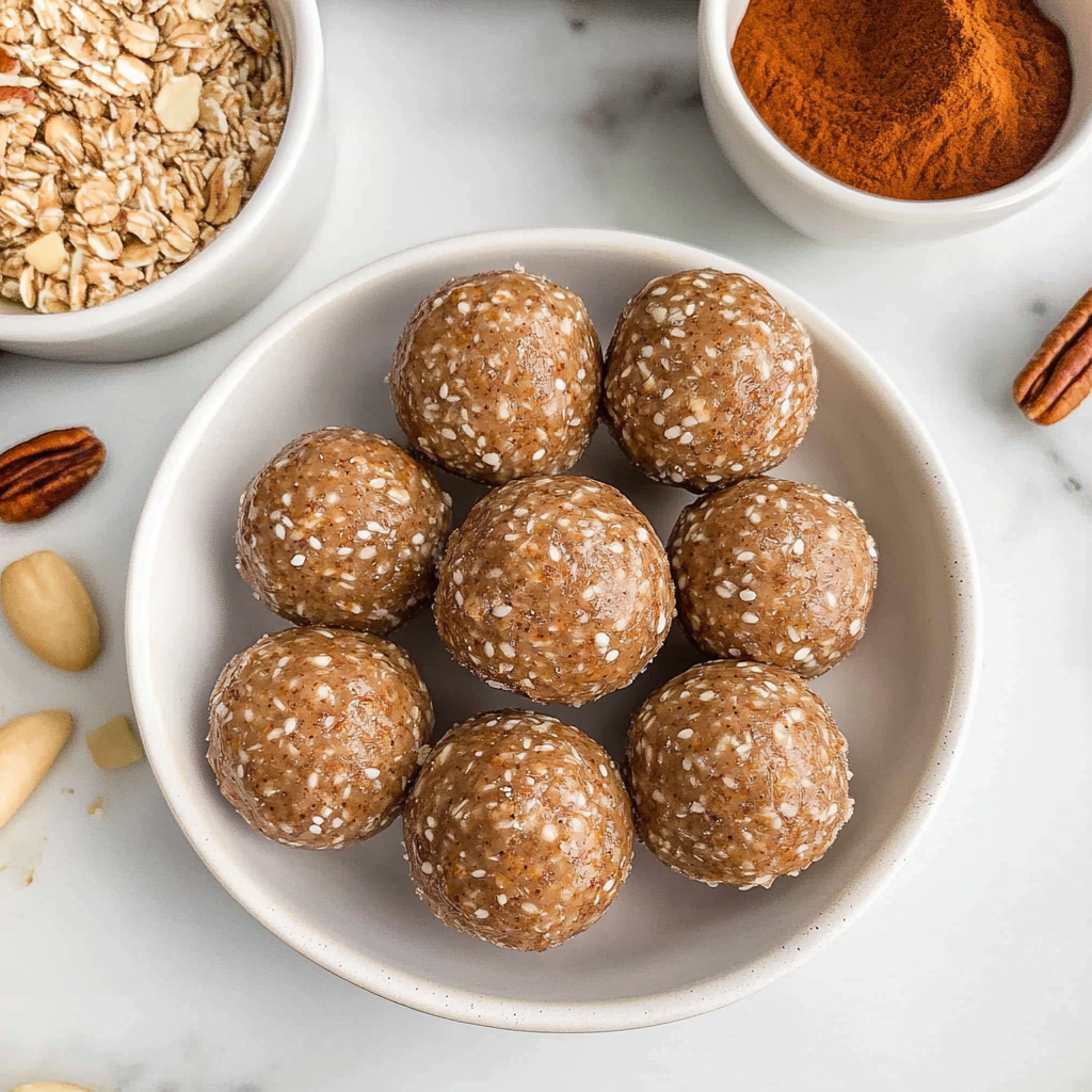 Recipe preparation for Cinnamon Roll Energy Balls