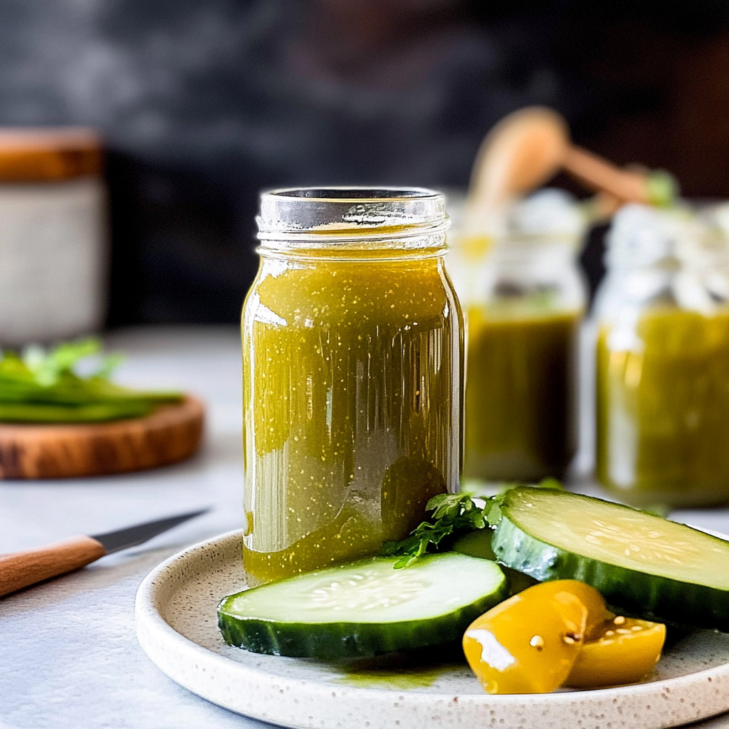 Recipe preparation for Dill Pickle Hot Sauce