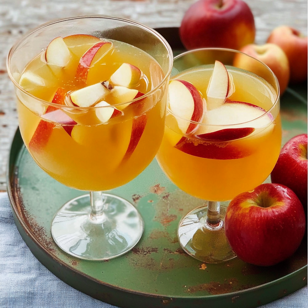 Recipe preparation for Apple Cider Fall Sangrias