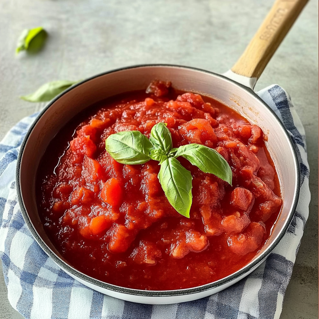 Recipe preparation for Authentic Quick Italian Tomato Sauce