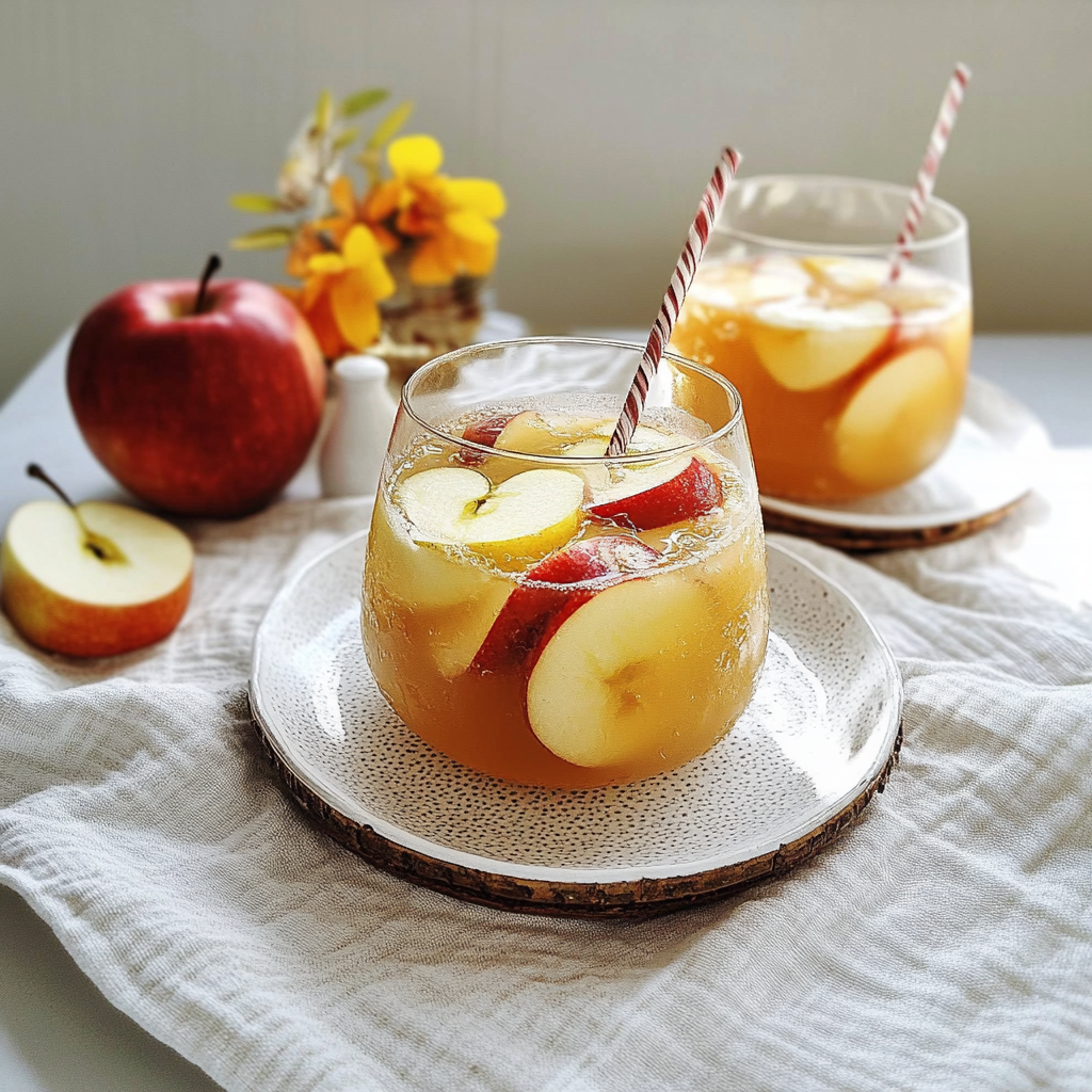 Recipe preparation for Caramel Apple Sangria