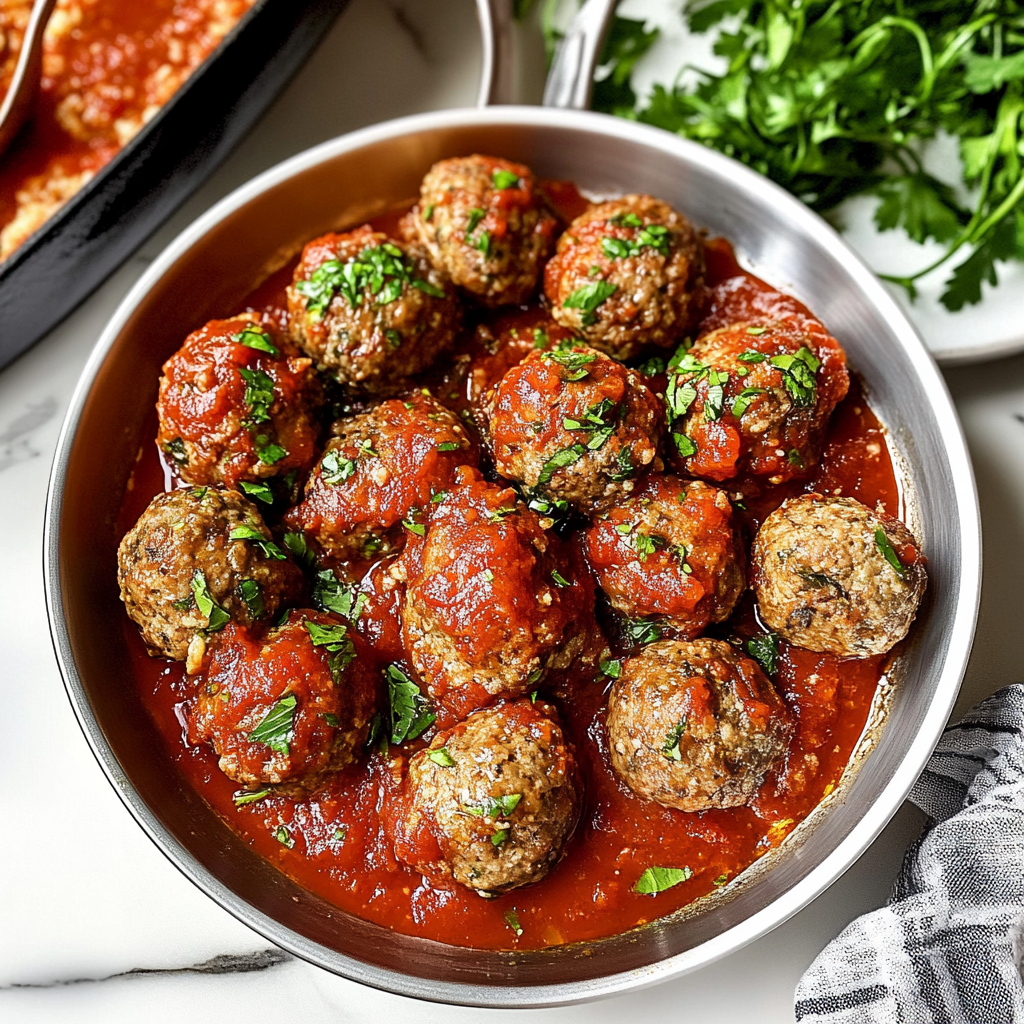 Recipe preparation for Homemade Meatballs