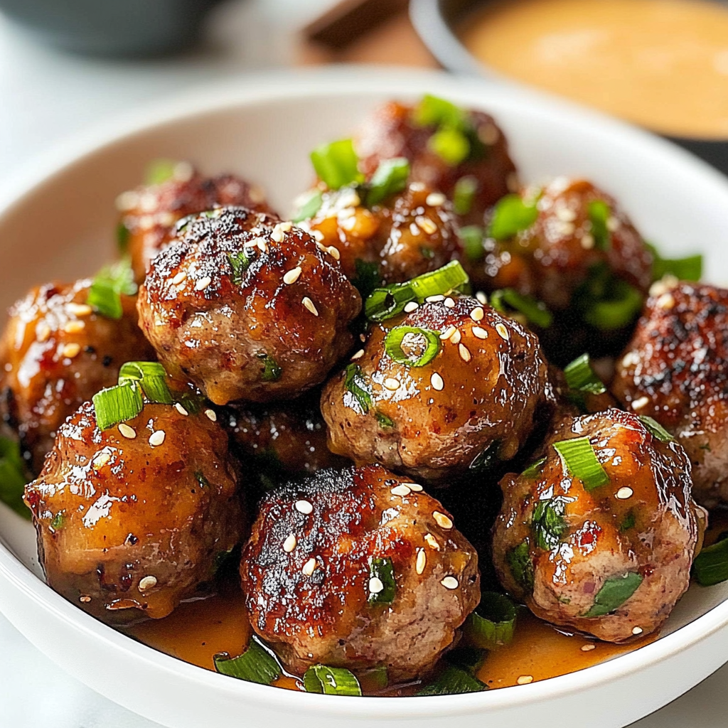 Recipe preparation for Korean BBQ Meatballs with Spicy Mayo Dip