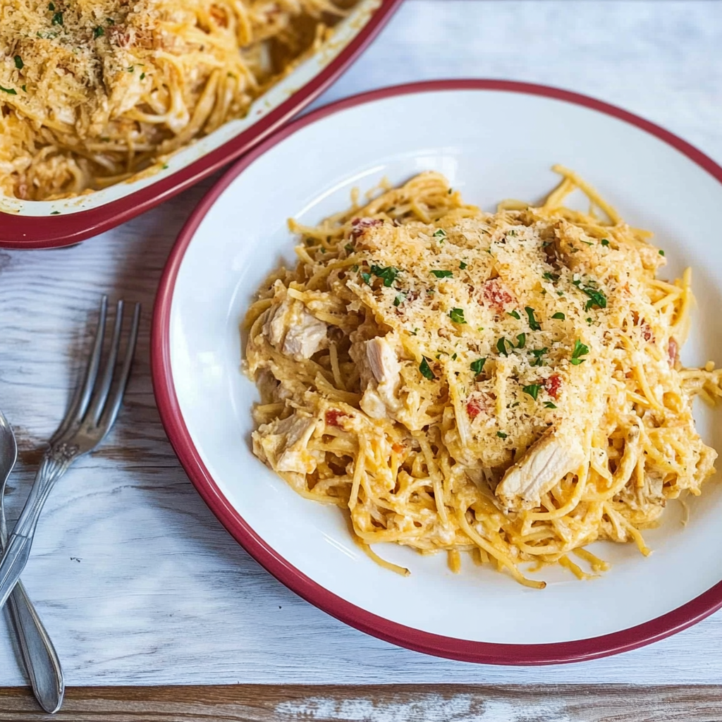 Recipe preparation for Monterey Chicken Spaghetti