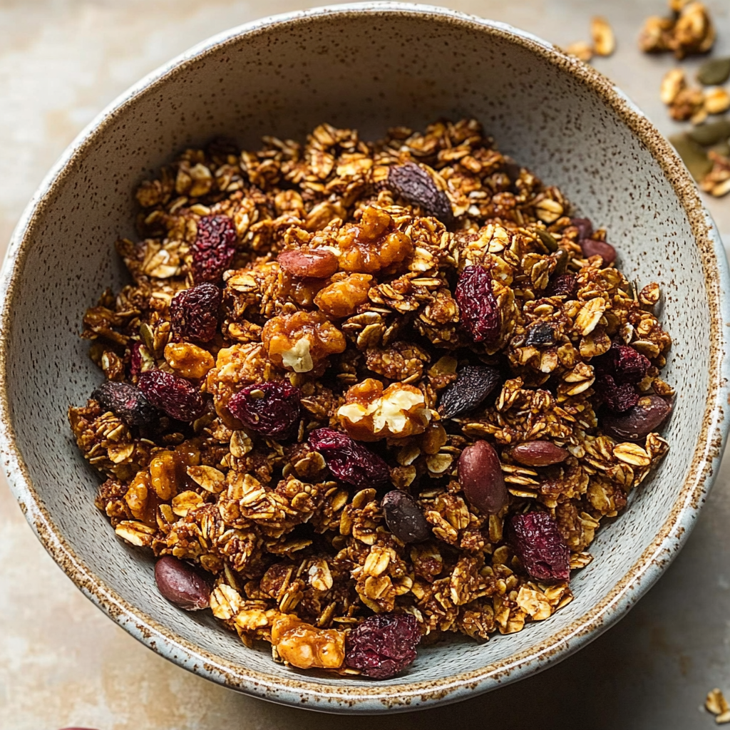 Recipe preparation for Pumpkin Granola