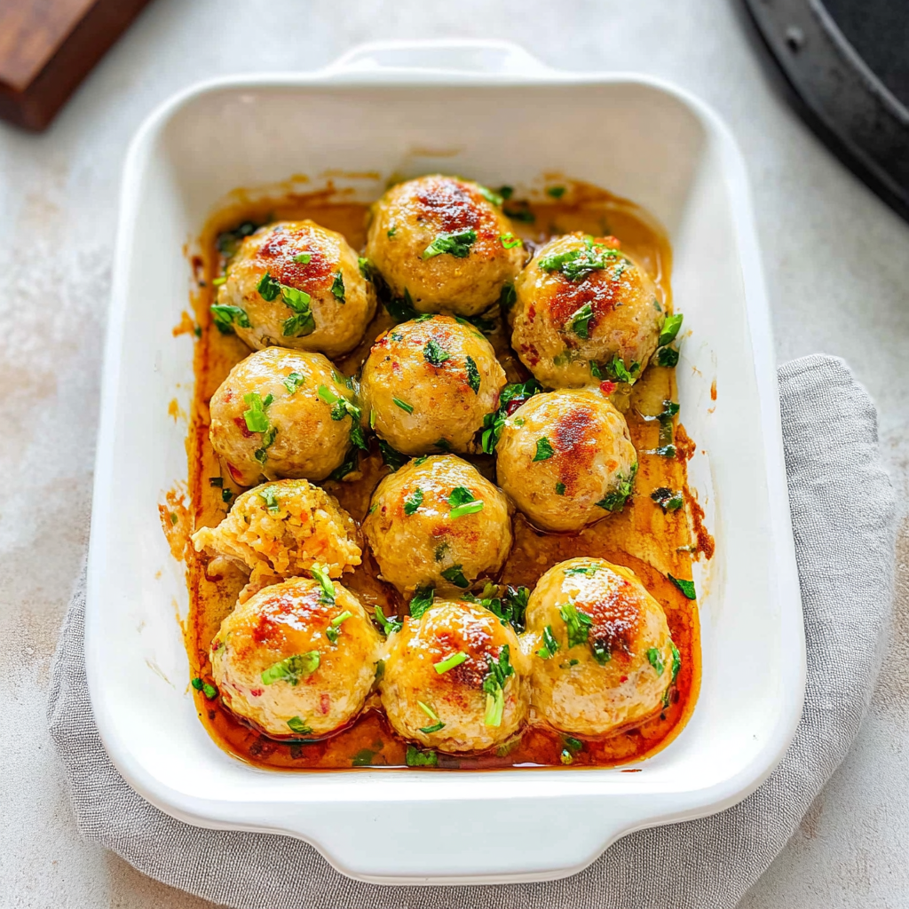 Recipe preparation for Thai Baked Chicken Meatballs