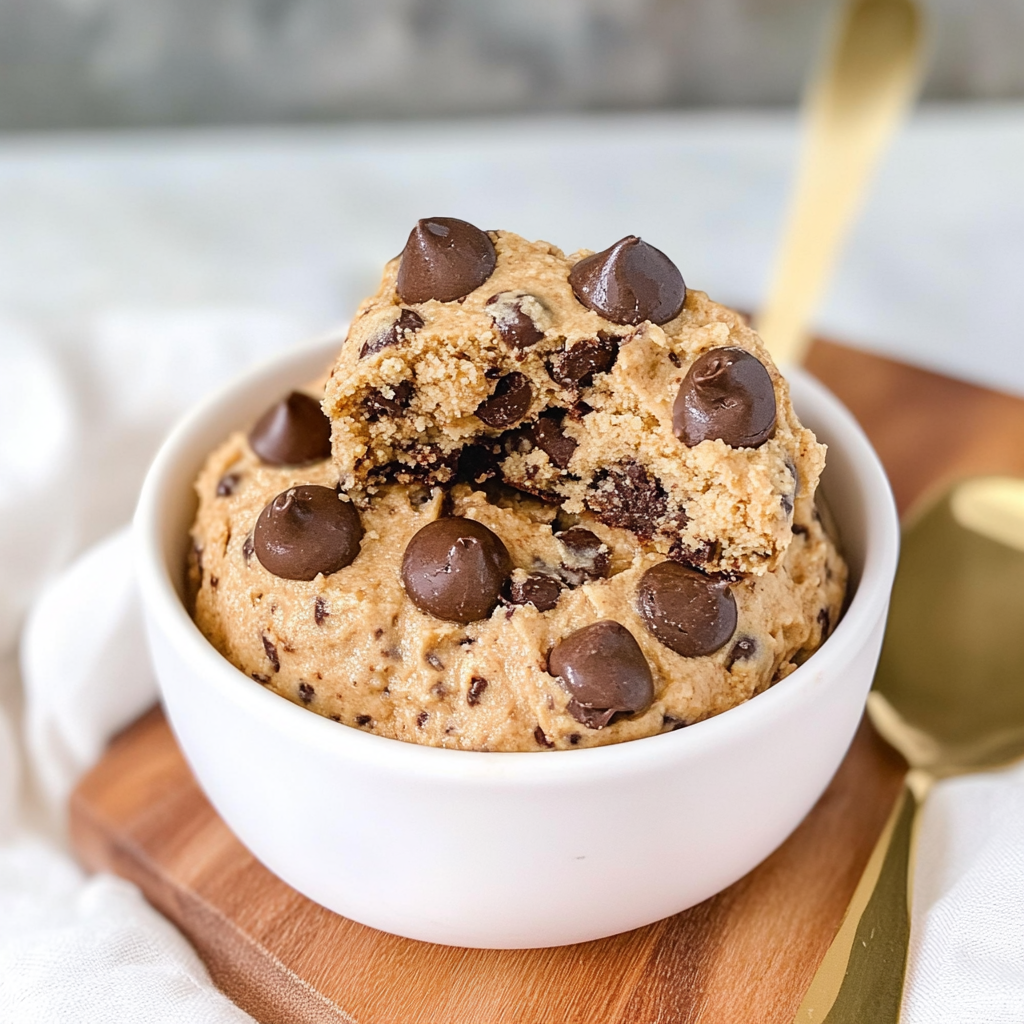 Recipe preparation for Greek Yogurt Cookie Dough