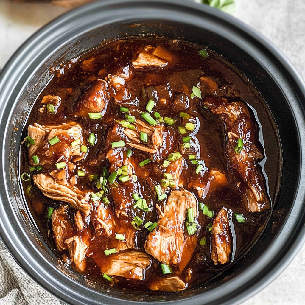Recipe preparation for Crockpot Bourbon Chicken
