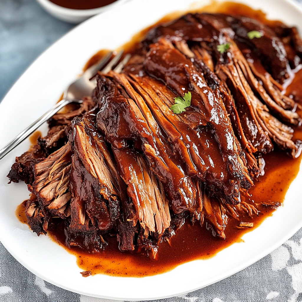 Recipe preparation for Slow Cooker BBQ Beef Brisket