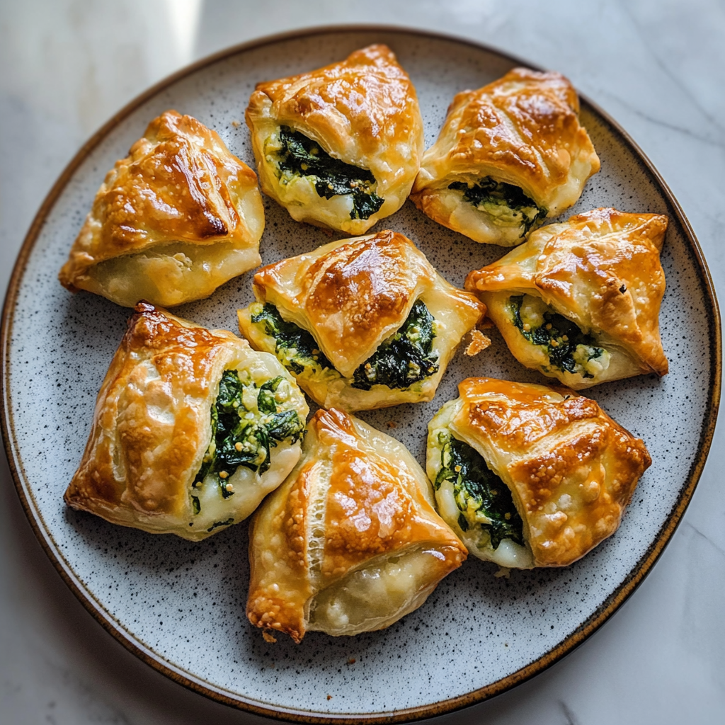 Recipe preparation for Spinach Puffs