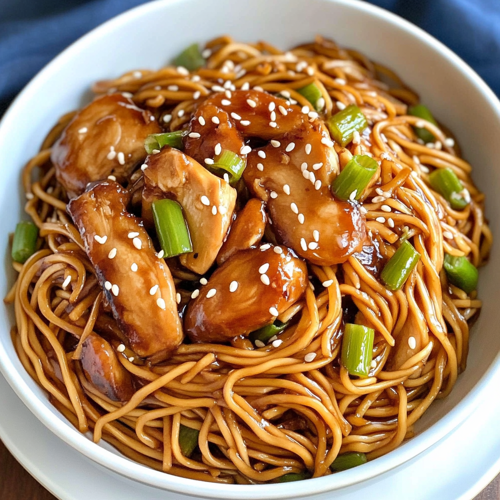 Recipe preparation for Chicken Teriyaki Noodles