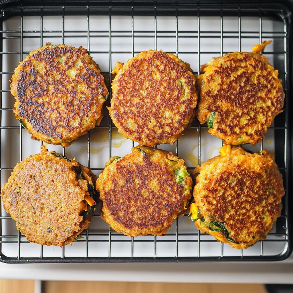 Recipe preparation for Easy Zucchini Carrot Pancakes