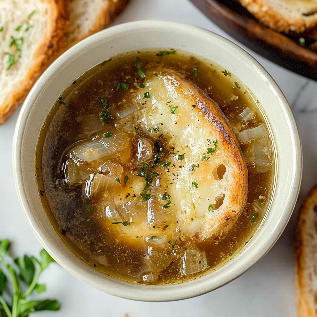 Recipe preparation for Slow Cooker French Onion Soup
