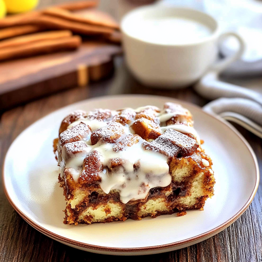 Recipe preparation for Cinnamon Roll Casserole