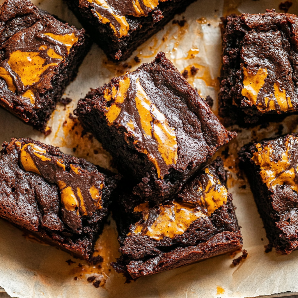 Recipe preparation for chocolate pumpkin brownies