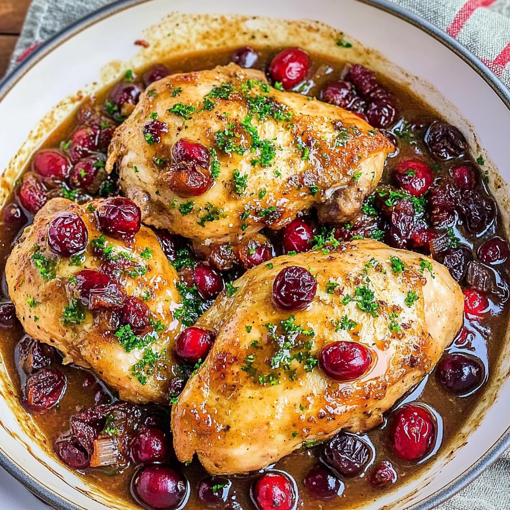 Recipe preparation for cranberry mustard chicken thighs