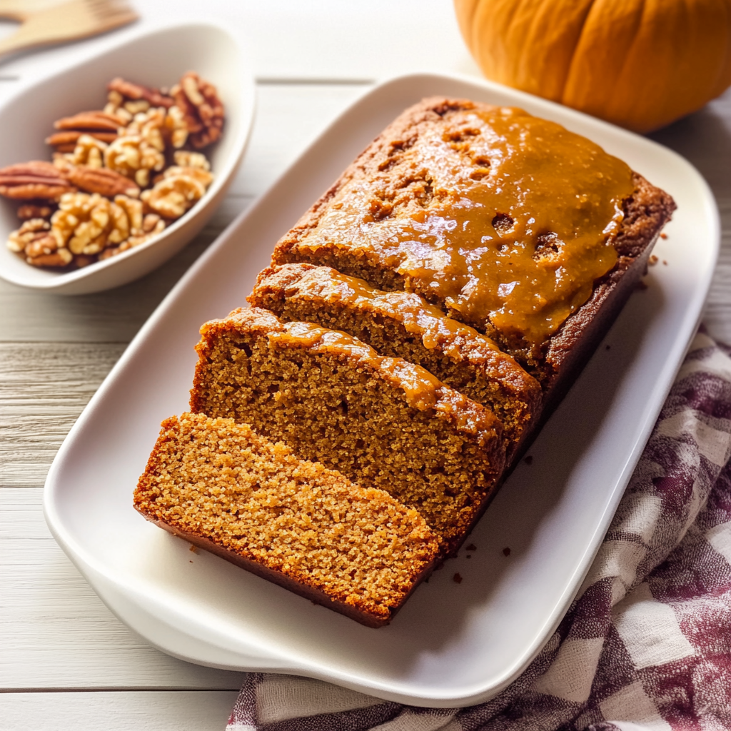 Recipe preparation for spiced pumpkin bread