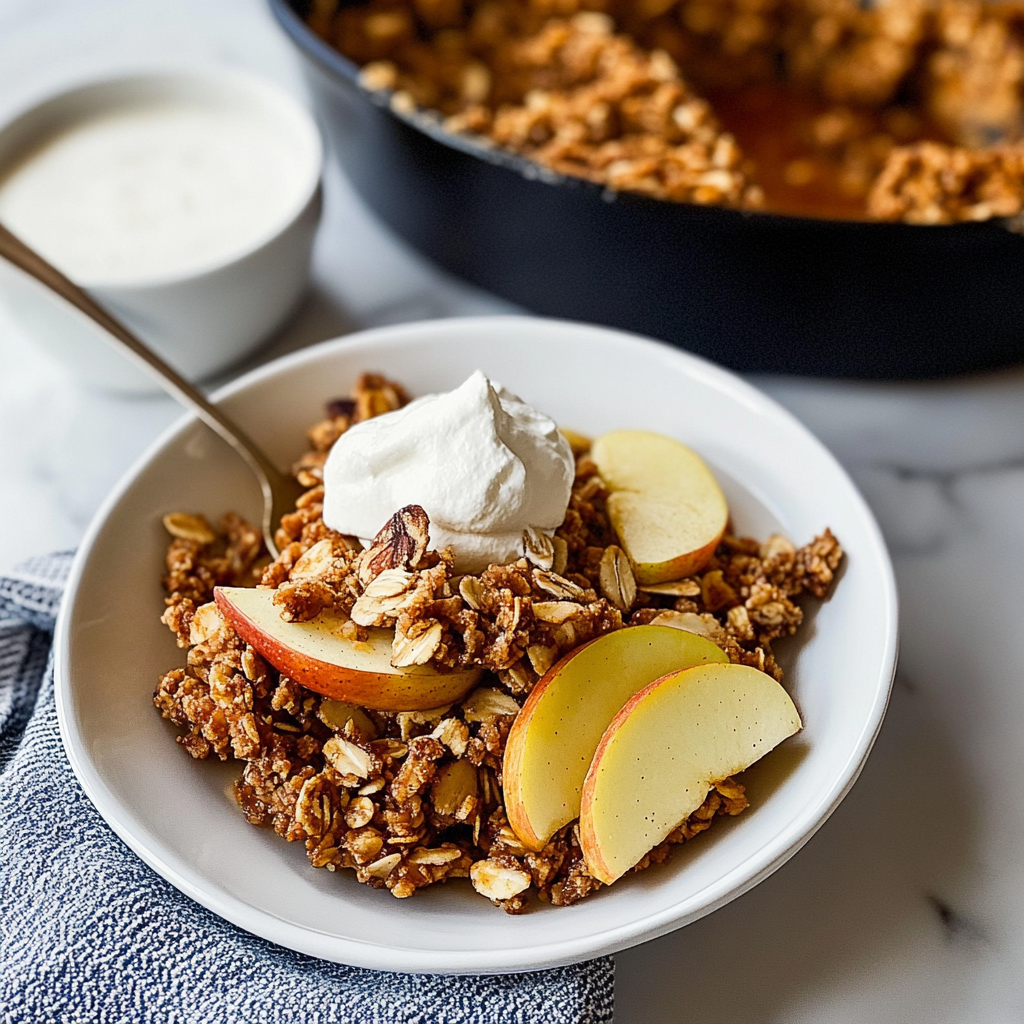 Recipe preparation for apple pecan granola