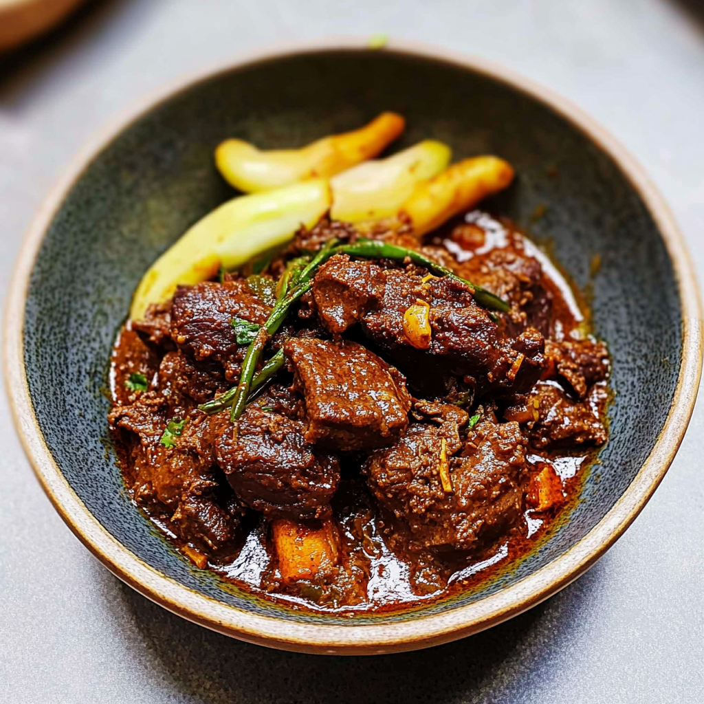 Recipe preparation for One-Pot Beef Rendang