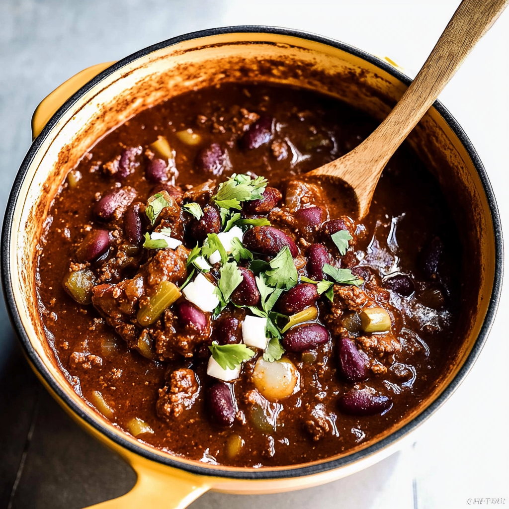 Recipe preparation for Spicy Steak Chili