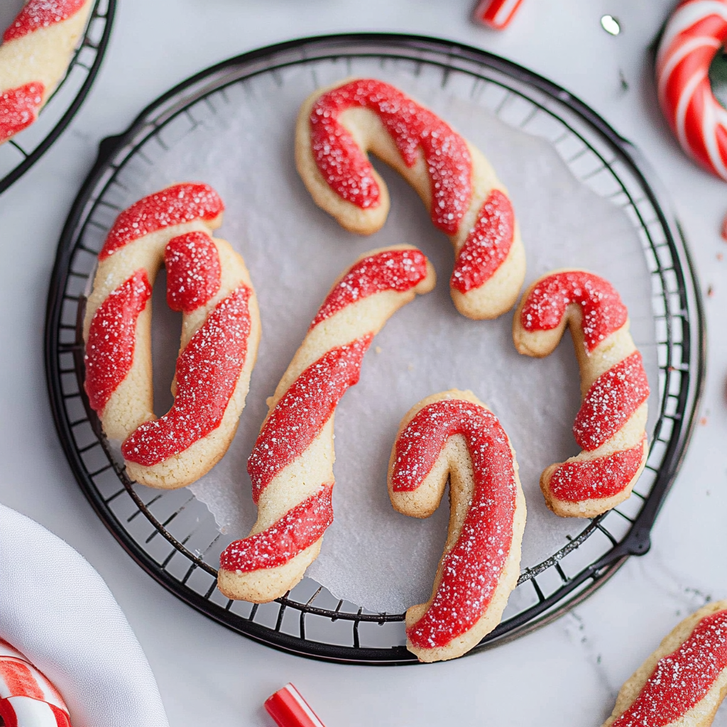 Recipe preparation for candy cane cookies