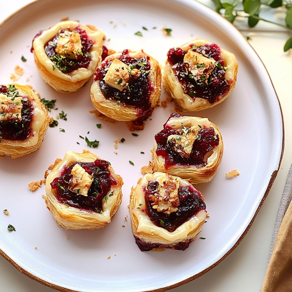 Recipe preparation for Cranberry Brie Bites