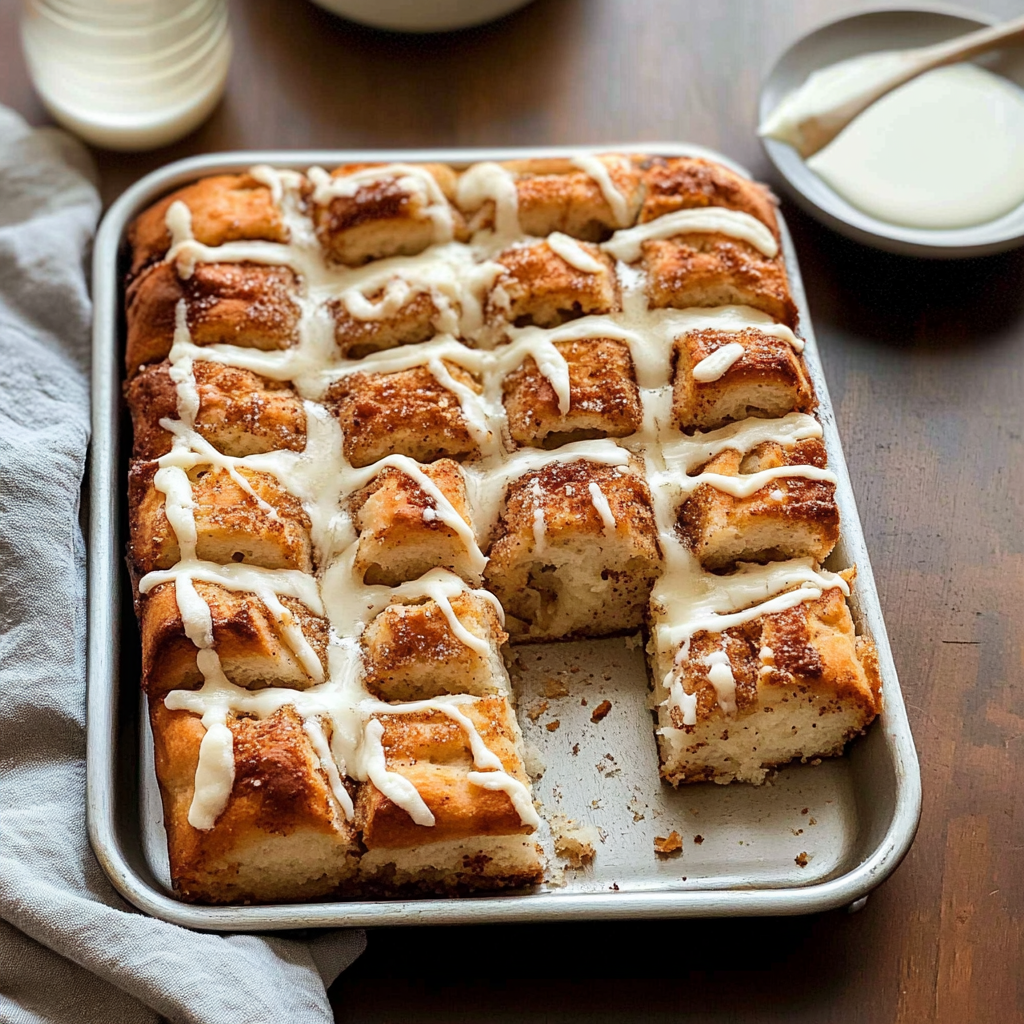 Recipe preparation for Cinnamon Swirl Focaccia