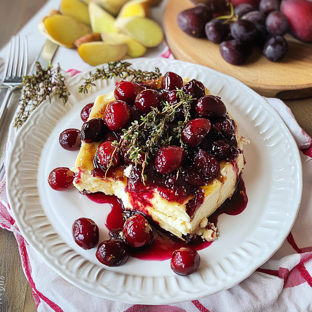Recipe preparation for Baked Brie with Cranberries
