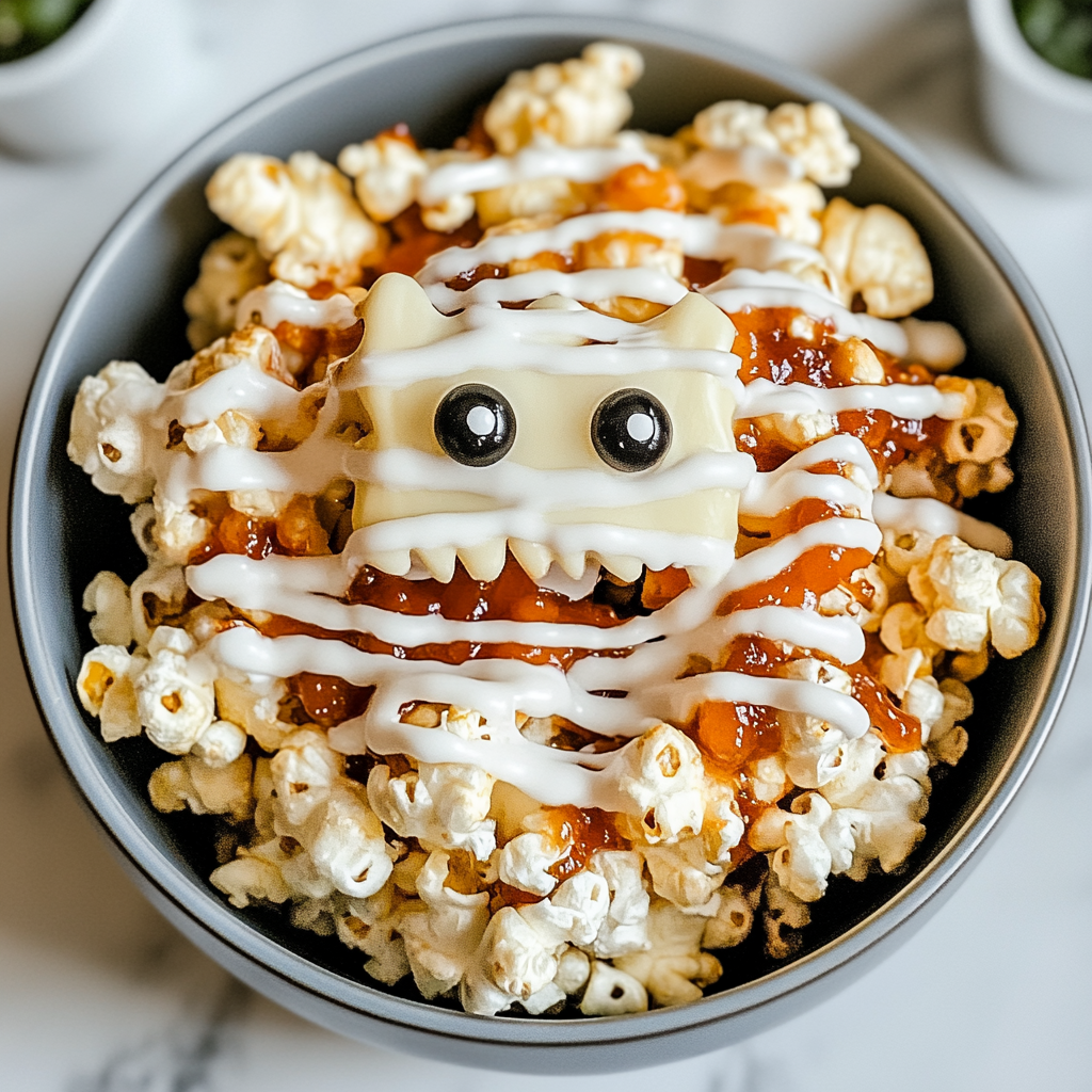 Recipe preparation for Bat Wing Popcorn