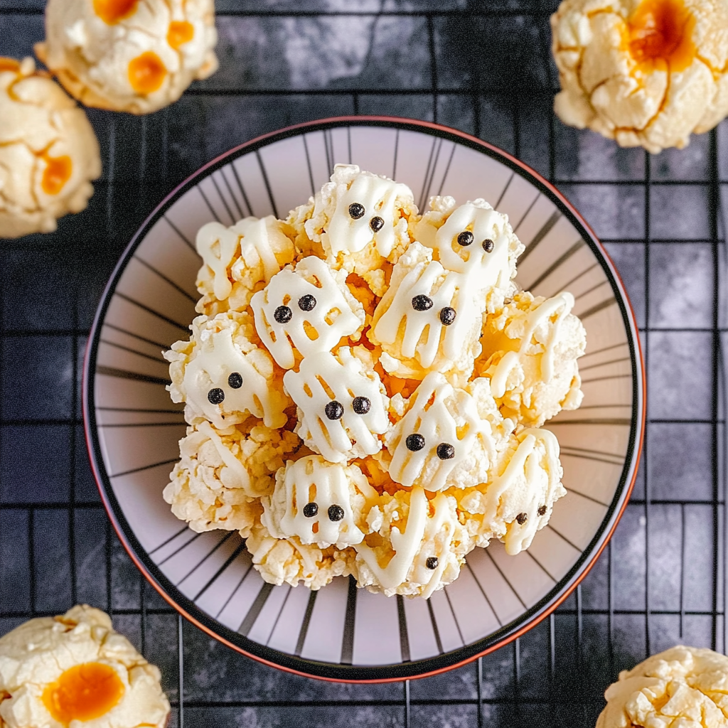 Recipe preparation for Mummy Popcorn