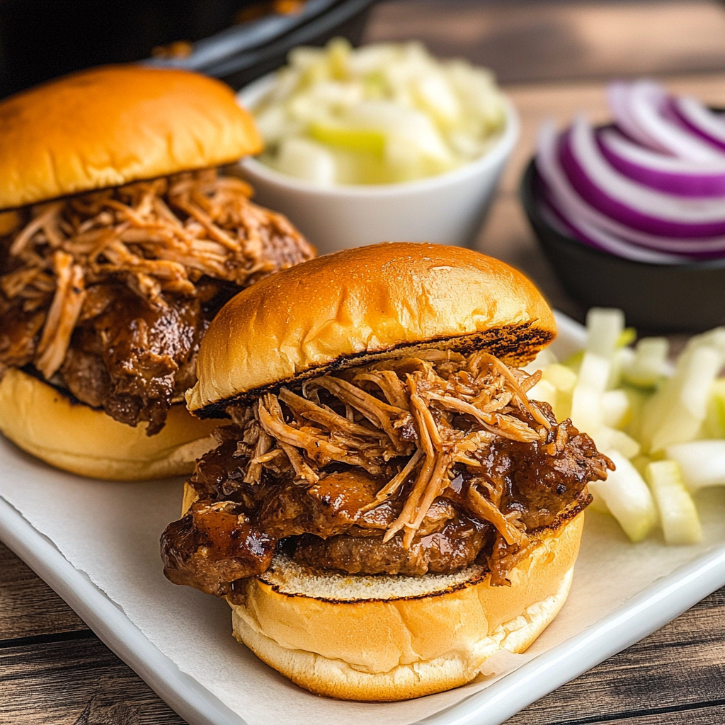 Recipe preparation for Crockpot Pulled Pork Sliders