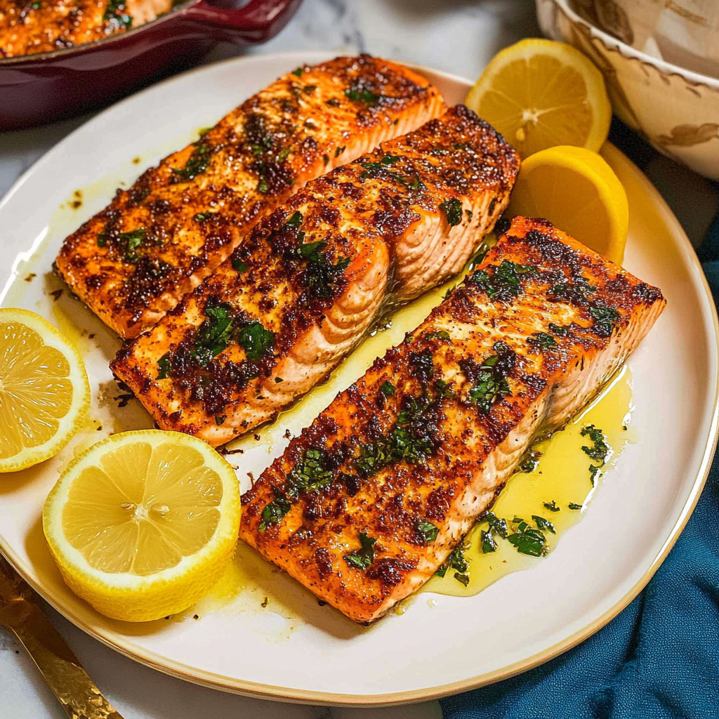 Recipe preparation for 30-Minute Lemon Garlic Butter Salmon