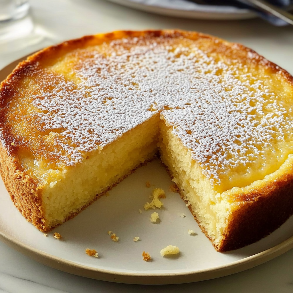 Recipe preparation for Italian Grandma’s Lemon Custard Cake