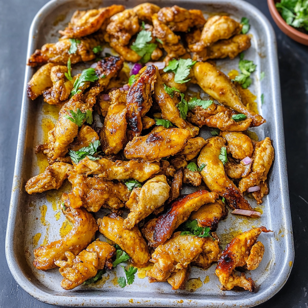 Recipe preparation for Sheet Pan Chicken Shawarma