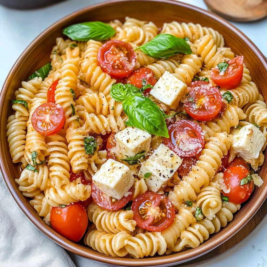Recipe preparation for Caprese Pasta